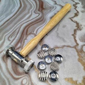 Texture Hammer with 9 Interchangeable Tips for Jewelry Hammer