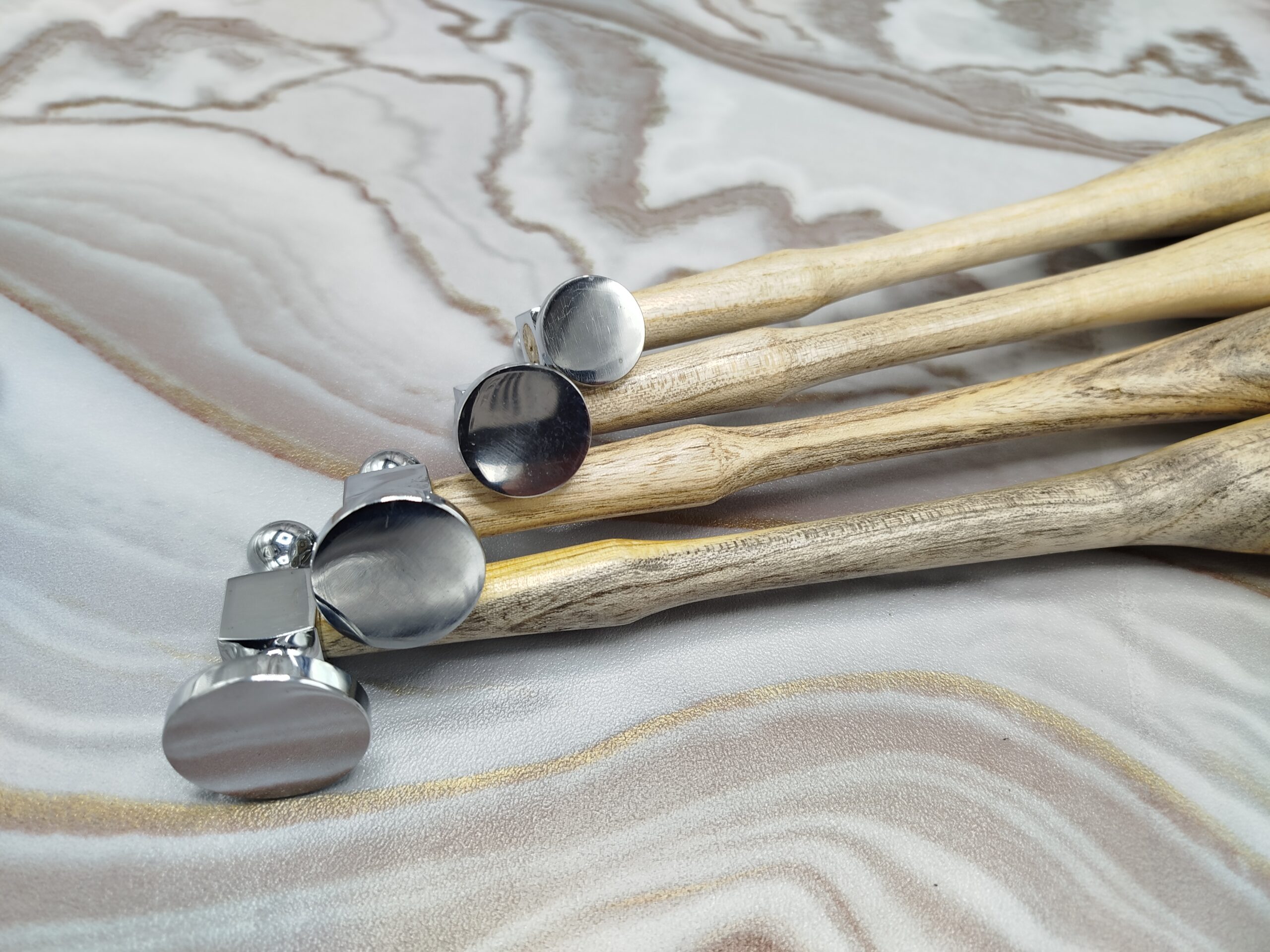 Set of 4 Chasing Hammers Jewelry Hammers - Flat Face - 32mm, 28mm, 25mm & 22mm - Image 6