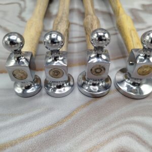 Set of 4 Chasing Hammers Jewelry Hammers - Flat Face - 32mm, 28mm, 25mm & 22mm