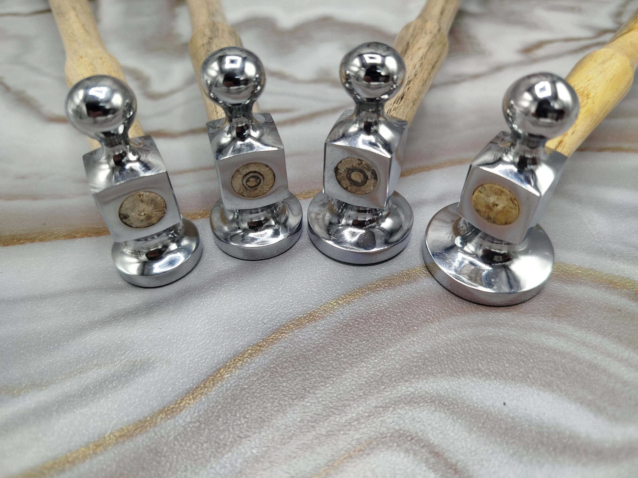 Set of 4 Chasing Hammers Jewelry Hammers - Flat Face - 32mm, 28mm, 25mm & 22mm - Image 9