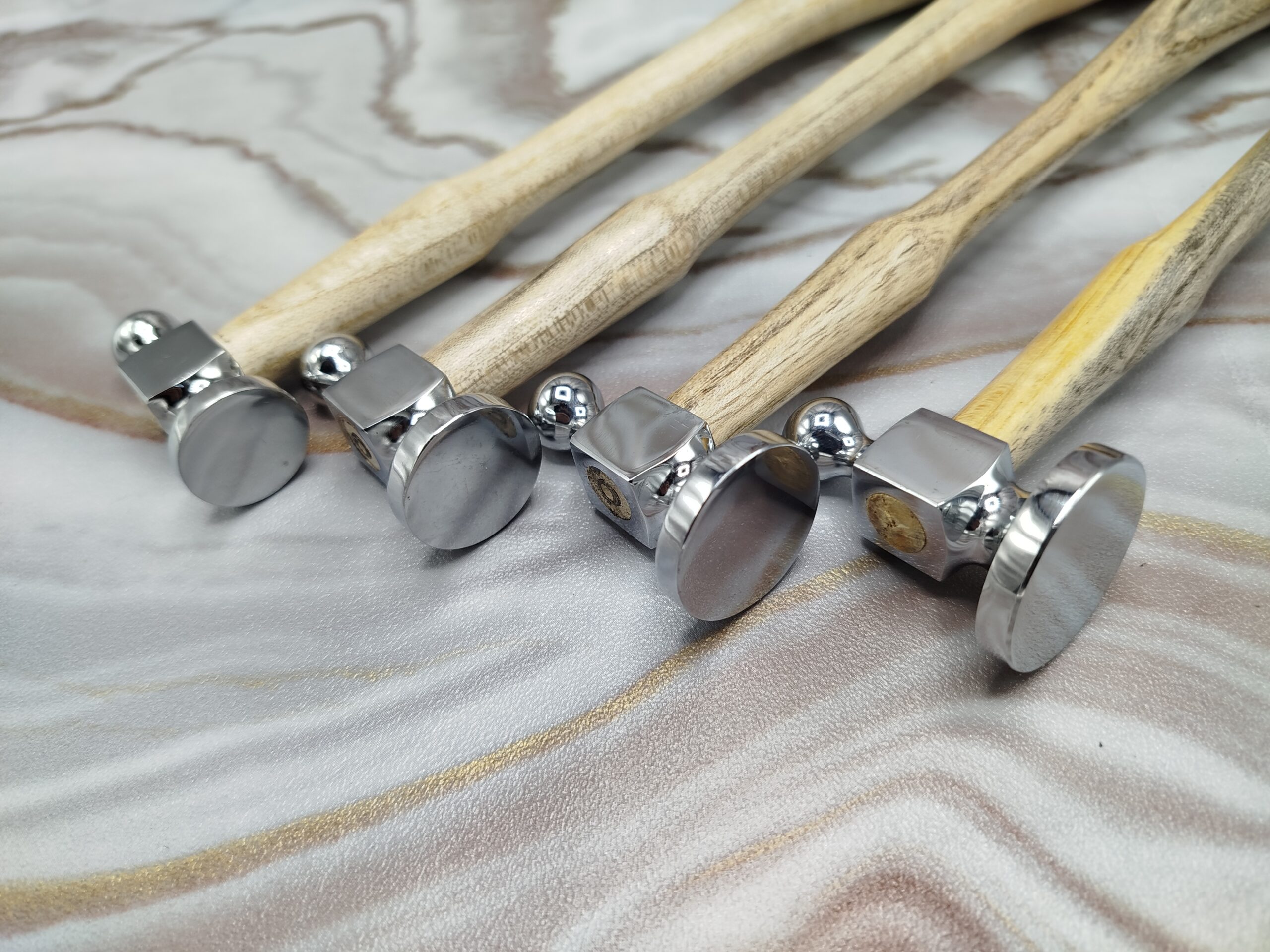 Set of 4 Chasing Hammers Jewelry Hammers - Flat Face - 32mm, 28mm, 25mm & 22mm - Image 10