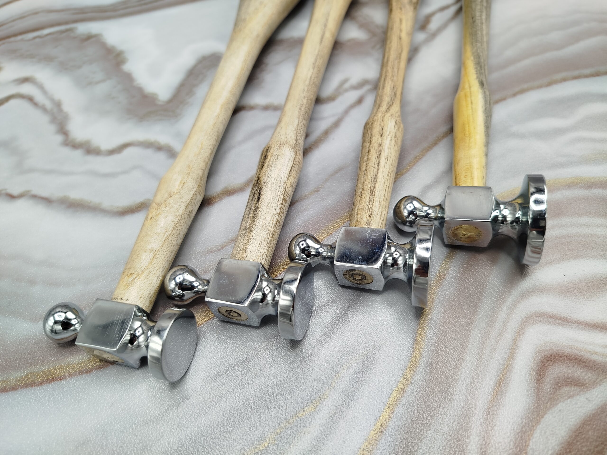 Set of 4 Chasing Hammers Jewelry Hammers - Flat Face - 32mm, 28mm, 25mm & 22mm - Image 11