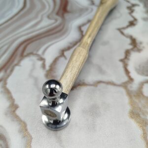 Chasing Hammer - 25 mm - Jewelry Making Hammer Flat and Ball-peen Head Hammer