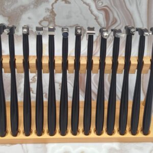 13pc Jewelry Texturing Hammer Set & Wood Stand – Goldsmith Metalworking Tools