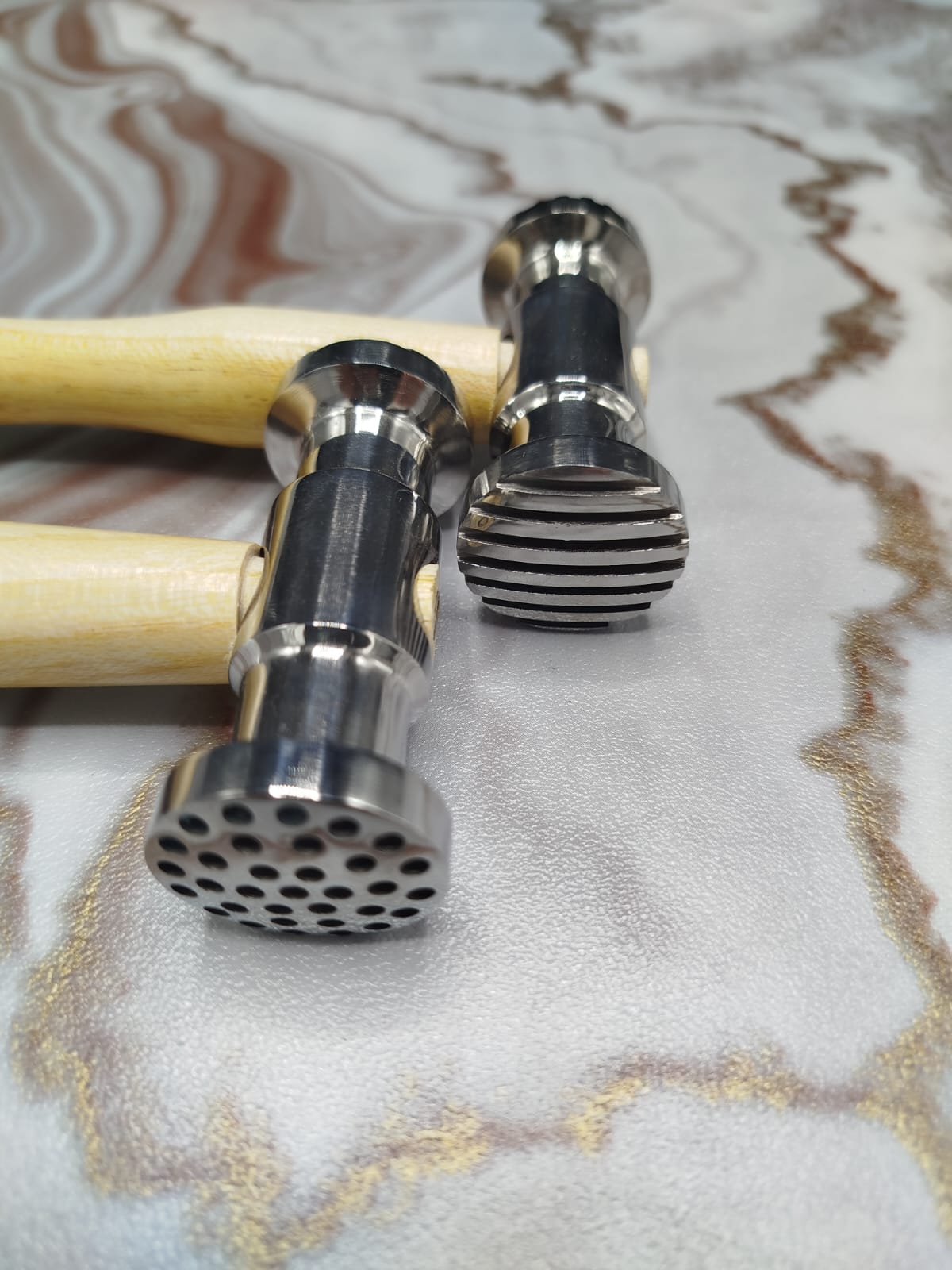 Jewelry Texturing Hammer Set 2pc β 4 Designs β Goldsmith Metalworking Tool - Image 6