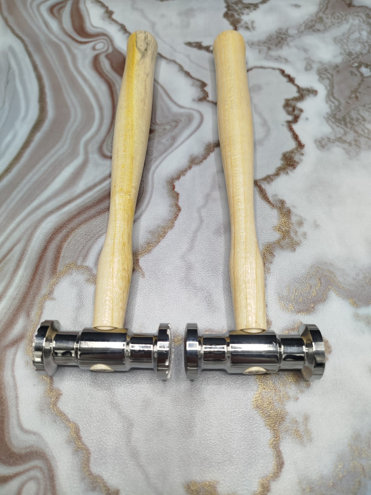 Jewelry Texturing Hammer Set 2pc β 4 Designs β Goldsmith Metalworking Tool - Image 7