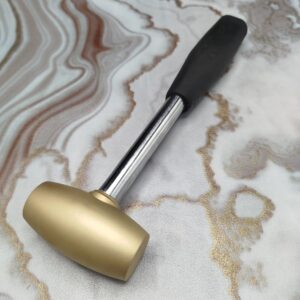 Brass Hammer 1 lb – Non-Sparking Mallet – Jewelry & Metalworking Tool
