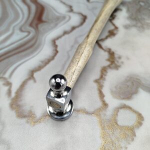 Chasing Hammer - 25 mm - Jewelry Making Hammer Flat and Ball-peen Head Hammer