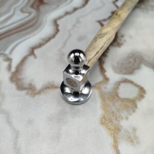 Chasing Hammer - 28 mm - Jewelry Making Hammer Flat and Ball-peen Head Hammer