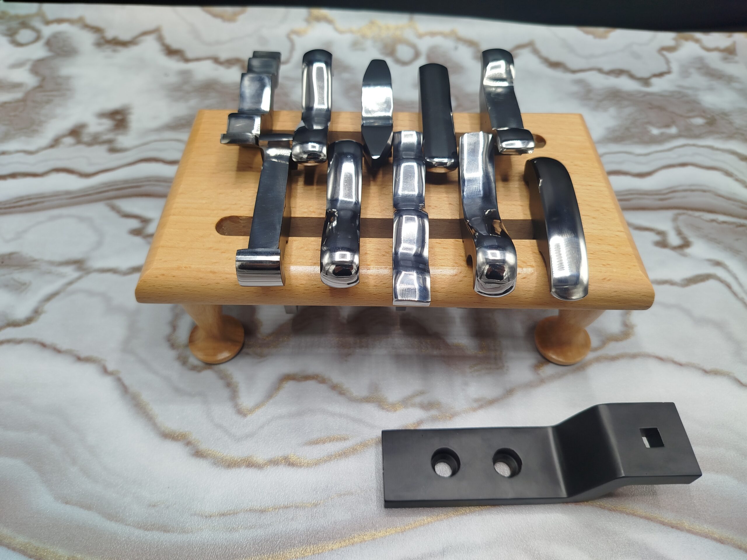Professional Silversmithing Stake Set – Multi-Shape Metal Forming & Raising Stakes with Wooden Organizer Stand - Image 2