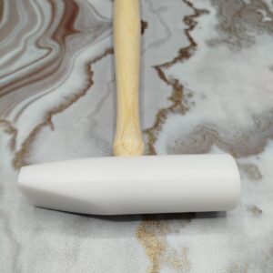 Professional Teflon Hammer – Dual-Head Design (Round & Wedge) with Ergonomic Wooden Handle
