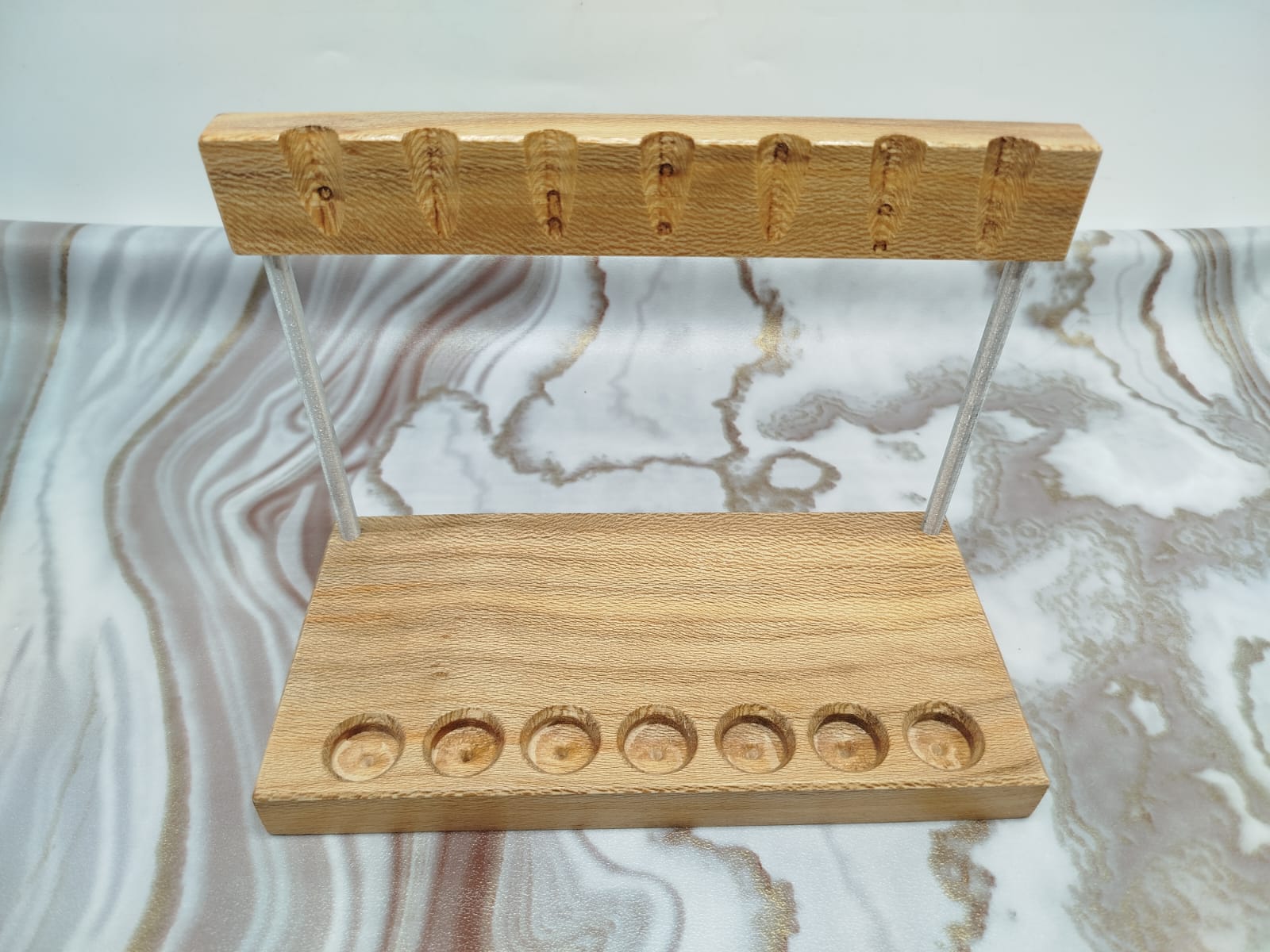 07-Pcs Jewelry Designer Hammer Set with Wooden Stand for Metal Forming Tools - Image 16