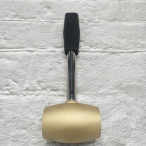Professional 2 LB Brass Hammer Non-Sparking Mallet with Steel Handle and Comfort Grip