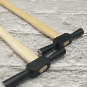 Professional Embossing Hammer Set Dual-Head Metal Forming and Chasing Hammers with Wooden Handles