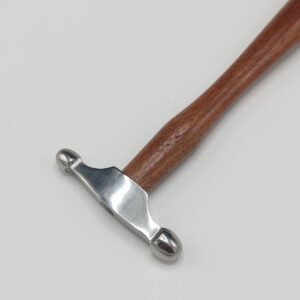 Professional Dual-Head Ball Peen Embossing Hammer with Ergonomic Wooden Handle