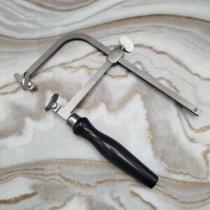 Saw Frame 80 mm Depth Adjustable Jewelry Piercing Saw Carbon Steel Wood Handle