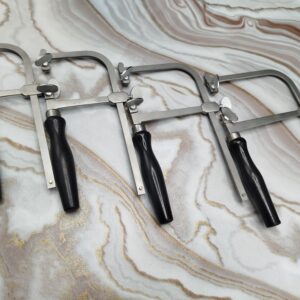 Professional 4-Piece Jewelers Saw Frame Set Adjustable Depth Piercing Saws with Wooden Handles