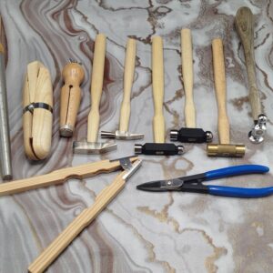 Jewelry Making Tool Set - 6 Hammers with Clamps Snip & Mandrel Kit