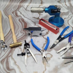 Professional Jewelry Making and Bench Tool Assortment Kit Hammers Anvil Pliers and Forming Tools