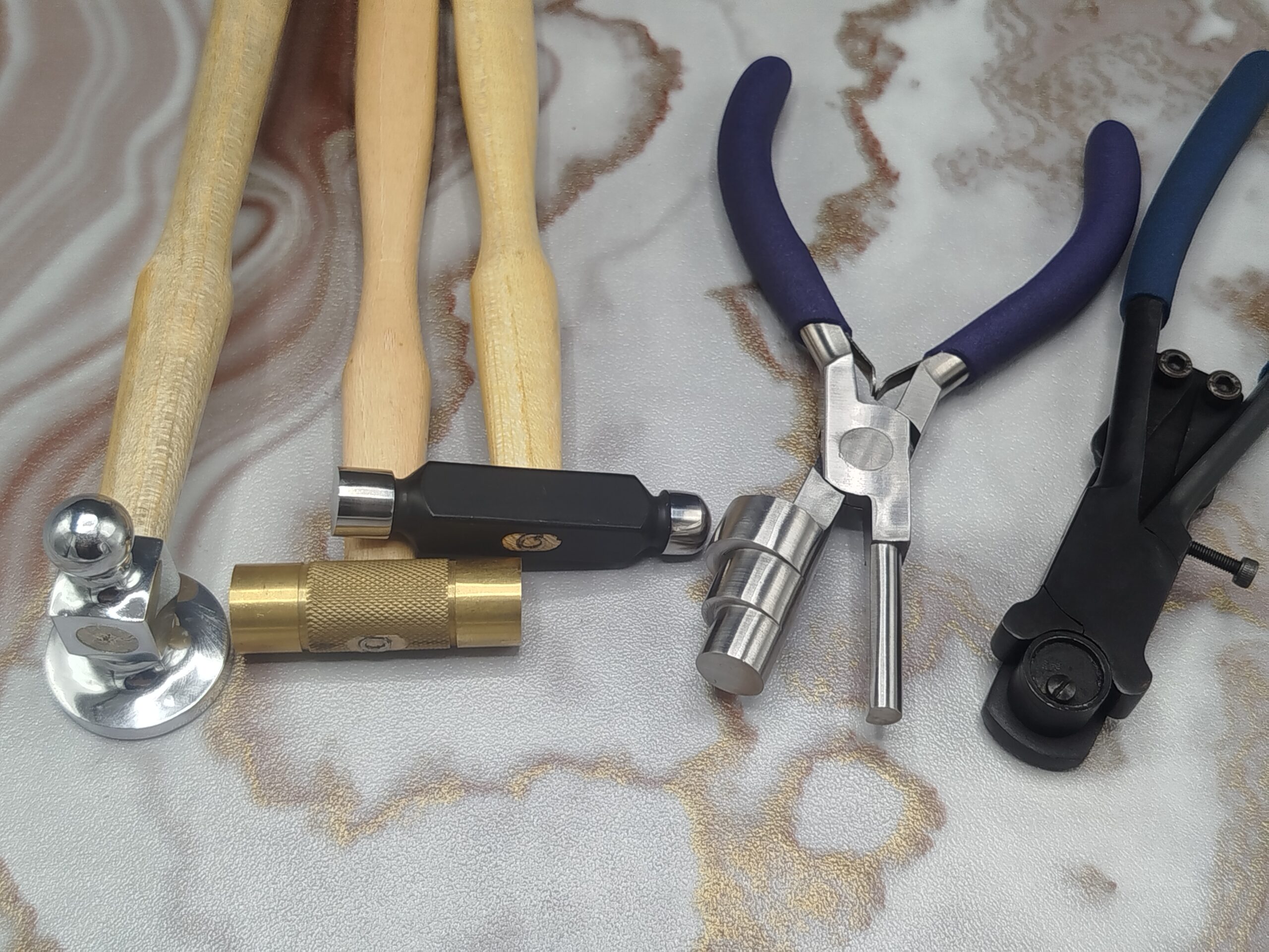 5 Piece Jewelry Tool Kit β Chasing Hammer, Ball Peen, Bail & Ring Bending Plier - Image 3