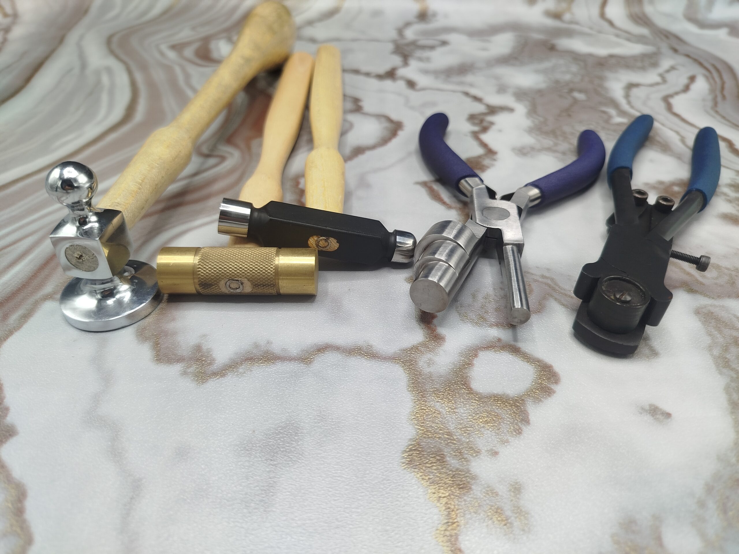 5 Piece Jewelry Tool Kit β Chasing Hammer, Ball Peen, Bail & Ring Bending Plier