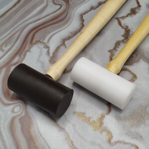 Leather & Teflon Mallet Set of 2 Premium Jewelry Metalworking Mallets Durable