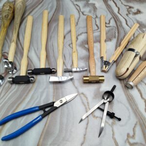 Set 7 Hammer with Clamps Divider Snip Scissors Jewelry Making Tool Metalworking