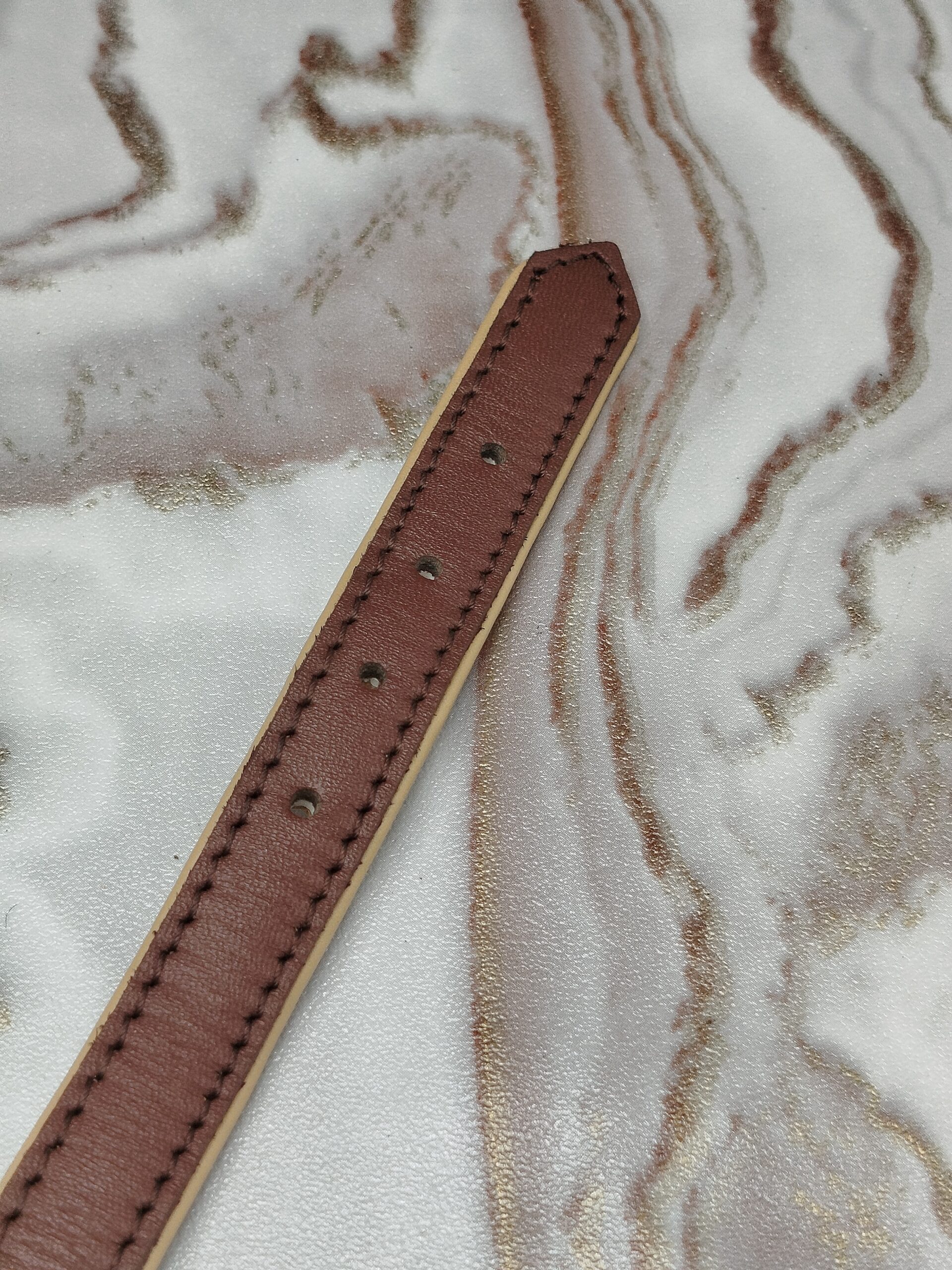 Cat Collar Medium 9-13 Inch Adjustable Leather Collar with Buckle & D-Ring - Image 4