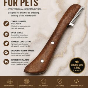 Coarse Knife for Pets Professional De-Shedding and Coat Maintenance Tool